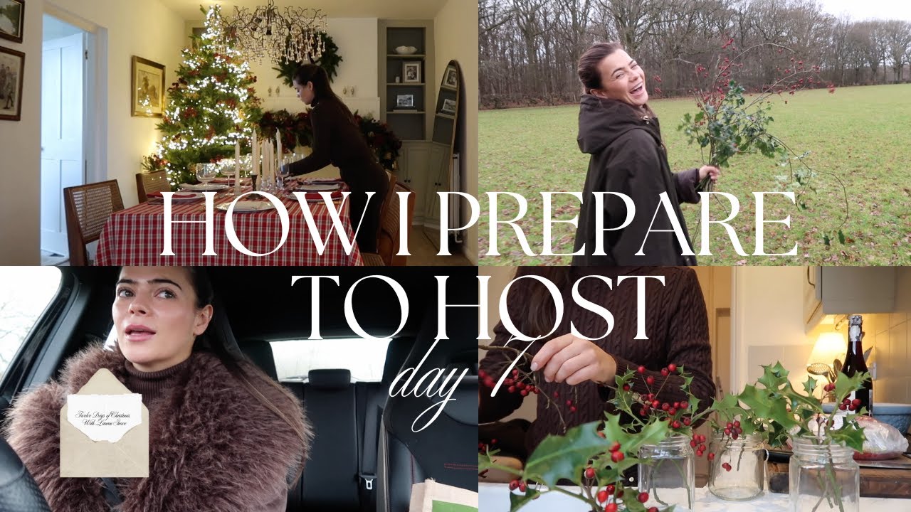 PREPARING TO HOST A CHRISTMAS DINNER PARTY / FRIENDSMAS, FORAGING & TABLESCAPE INSPO / DAY 7
