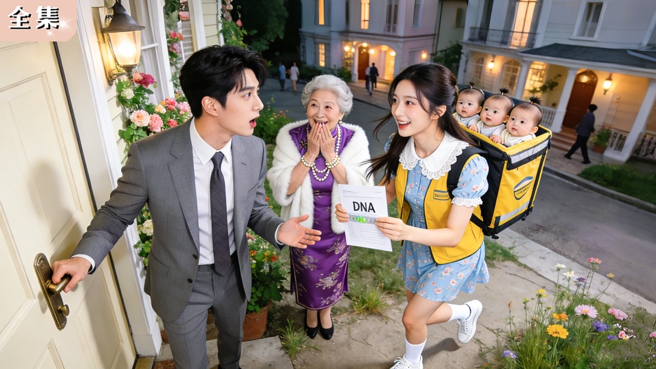 絕嗣總裁本以為自己這輩子都不會有子嗣，卻深夜撞見外送媽帶三個娃奔波！當他看到與自己一模一樣的孩子，瞬間認出她就是當年逃走的女人！從此把她寵上天！#總裁 #甜寵 #熱門短劇 #drama