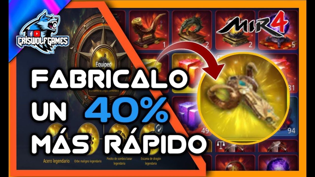 Mir4 - como fabricar items lejendarios mas rapido