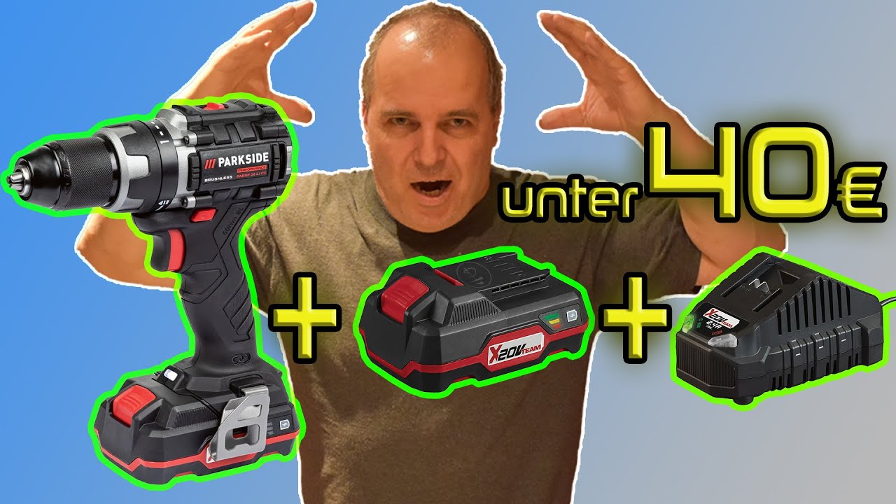 PARKSIDE PERFORMANCE® Brushless Akku Bohrschrauber + Akku + Ladegerät unter 40 €