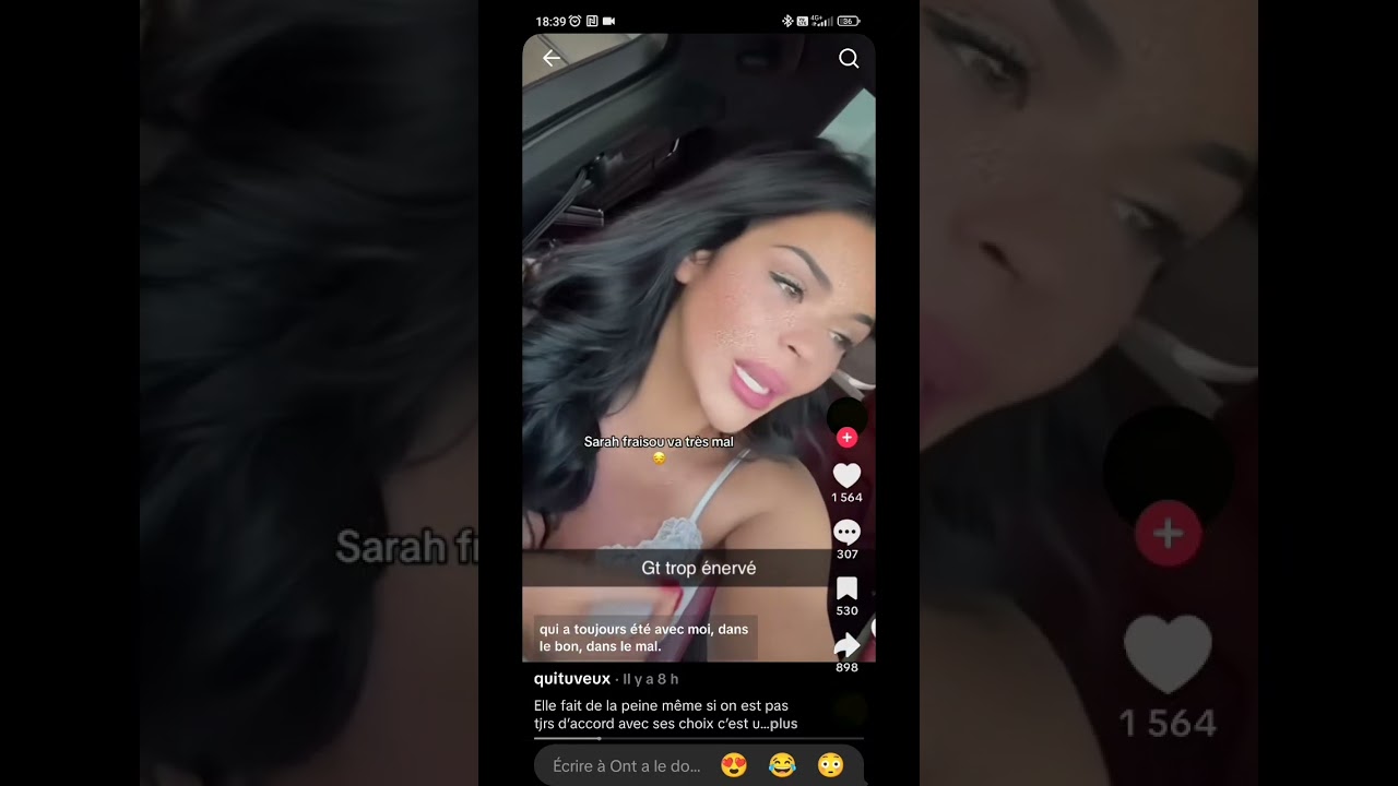 Sarah Fraisou au plus mal , elle CRAQUE ! ! #sarahfraisou #rupture  #snap 