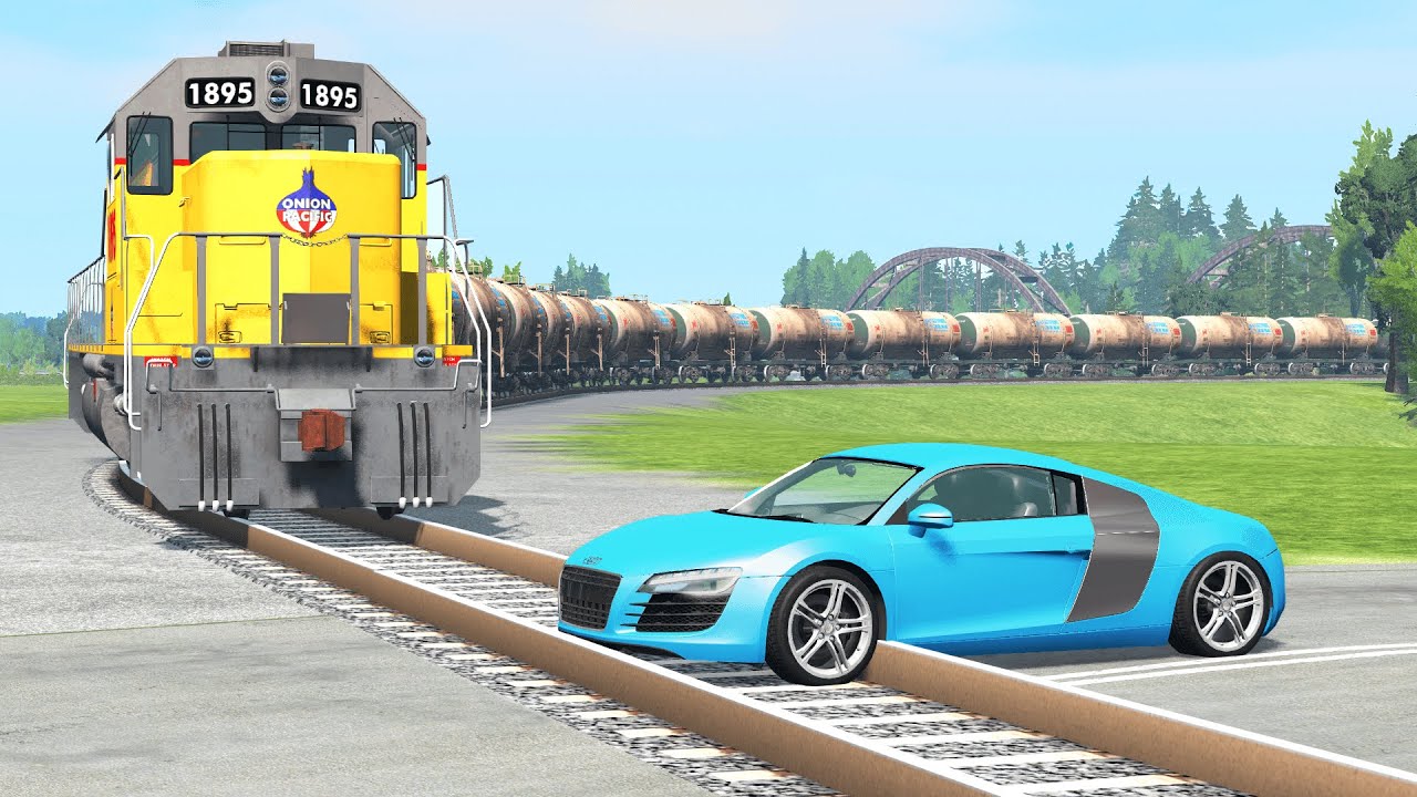 Cars vs Rails #4 &ndash; BeamNG.Drive