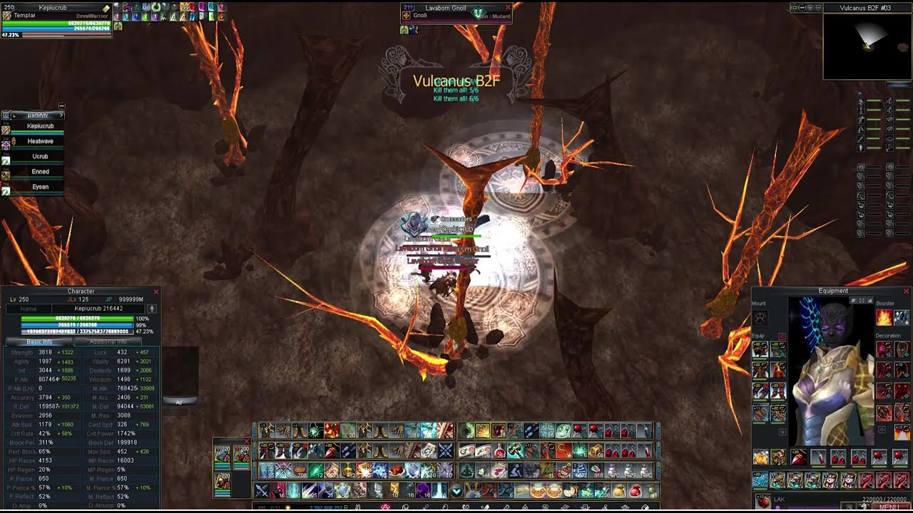 Rappelz Kepiucrub 250 Templar Vulcanus 10 tour,I haven't completed it yet