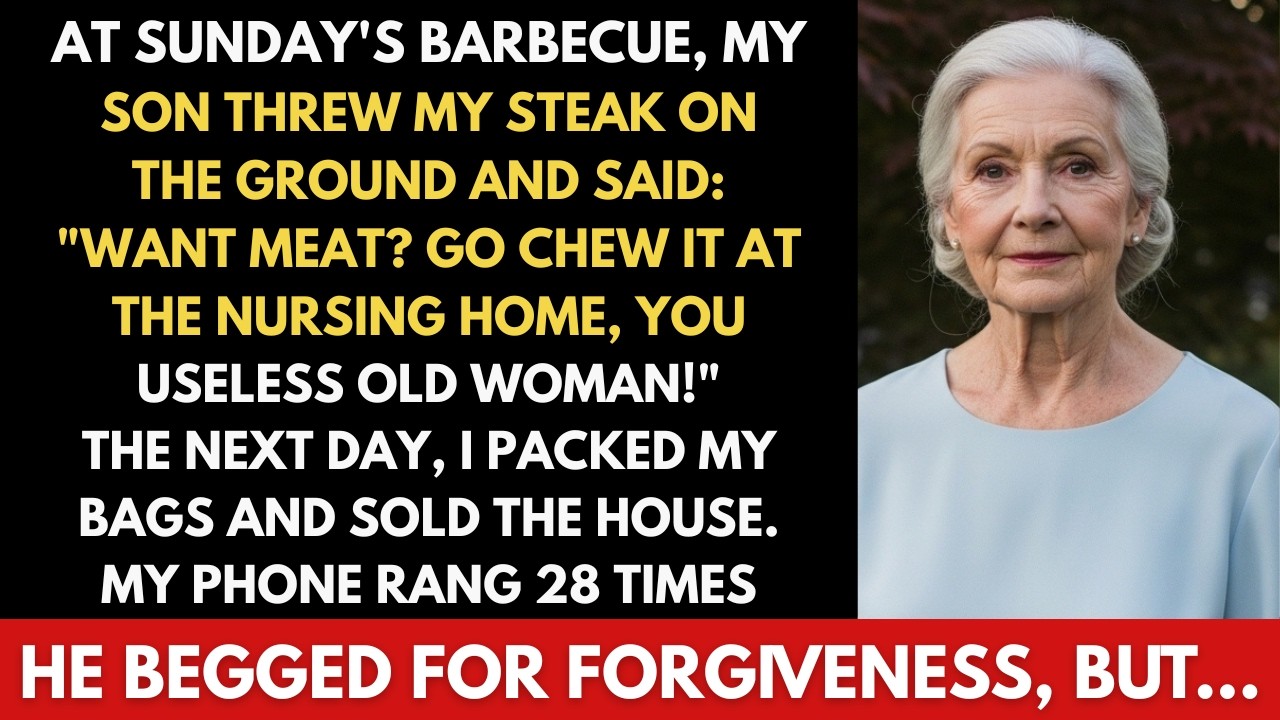 At Sunday’s barbecue, my son threw my steak on the ground and said: “Want meat? Go chew it at the...