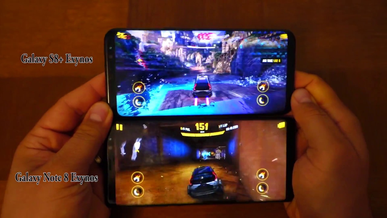 Galaxy Note8 Exynos vs Galaxy S8+ Exynos gameplay experience, Asphalt Xtreme