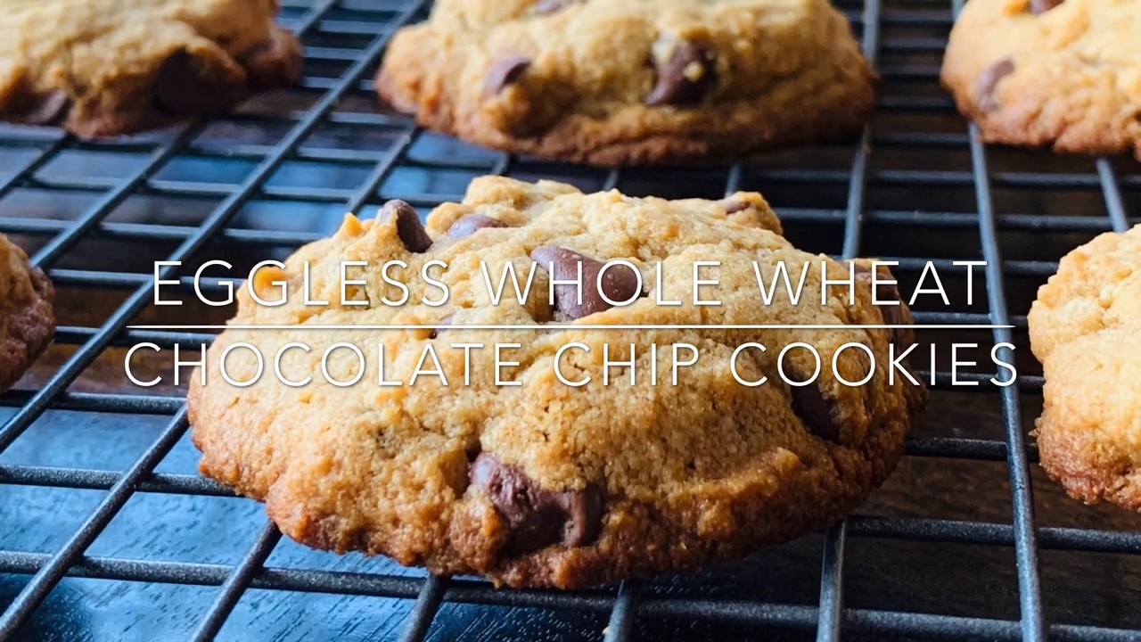 Eggless Whole Wheat Chocolate Chip Cookies