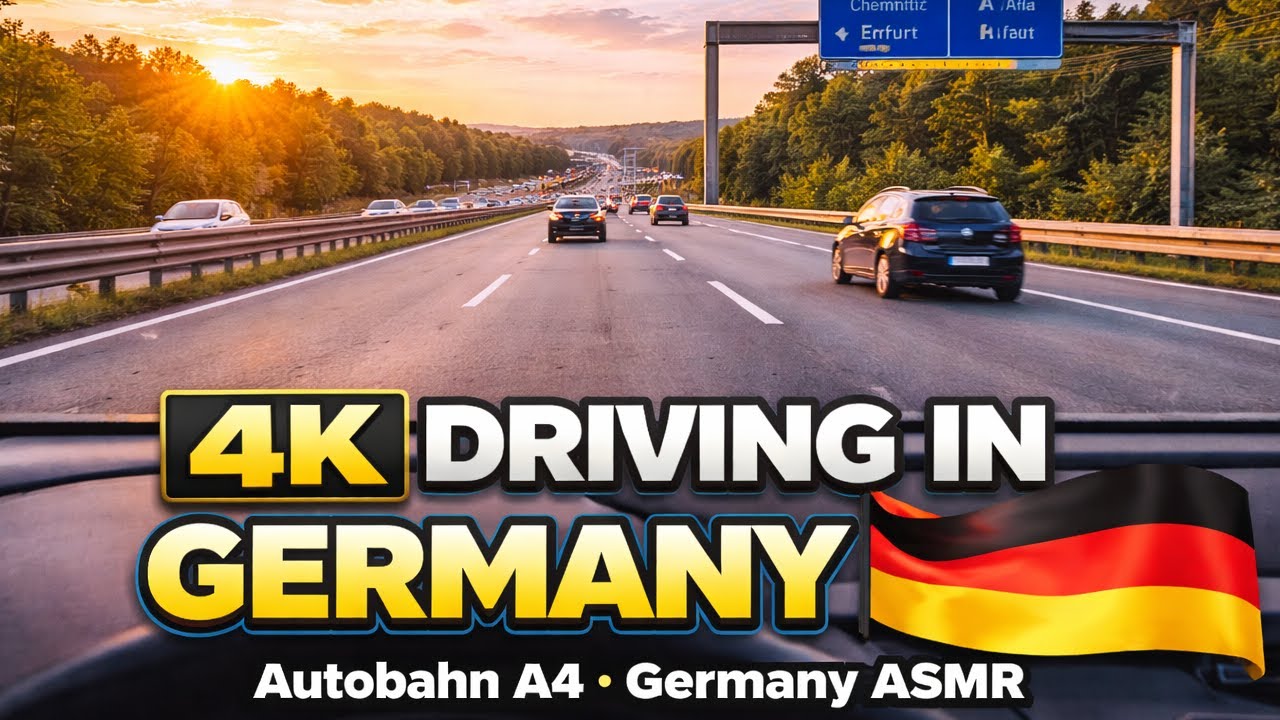 4K Driving in Germany POV 🇩🇪 Autobahn A4 Germany ASMR
