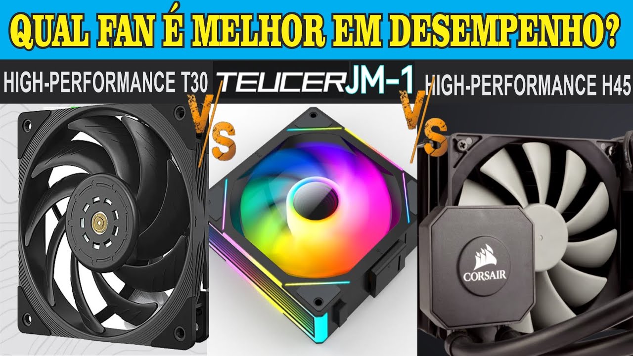 Teste comparativo de CFM JM1 vs T30 vs Corsair H45