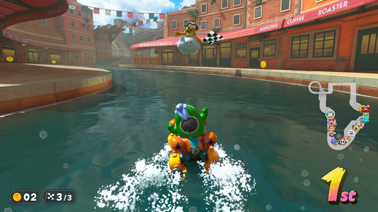Playing as SPIKE in Mario Kart World! (Banana Cup)