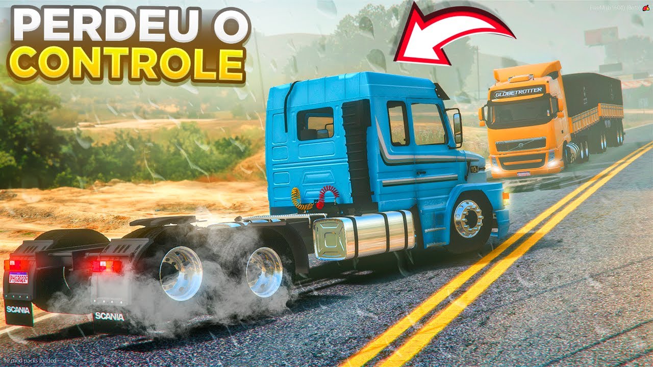 GTA V VIDA DE CAMINHONEIRO | ME LIVREI DE UM ACIDENTE NA MINHA FRENTE 😱 #210