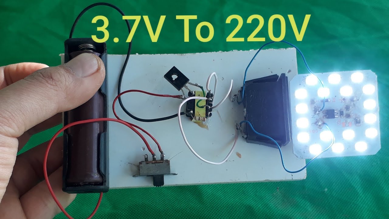 Chế Kích Điện 3,7v lên 220v Đơn Giản Nhất - chế kích điện TỪ Sạc Điện Thoại ai cũng làm được