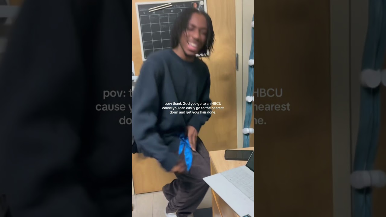 CHECK THIS HAIR TRANSFORMATION DONE IN A COLLEGE DORM 🤩 #hbcu #blackexcellence #hbcupride #college