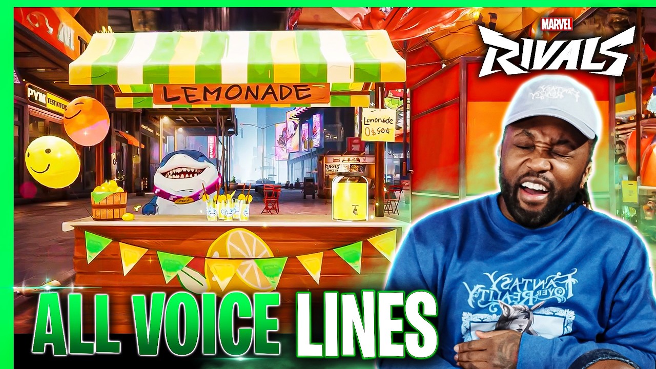 Jeff The Land Shark || Marvel Rivals Interactions & Jeff's Lemonade Reactions