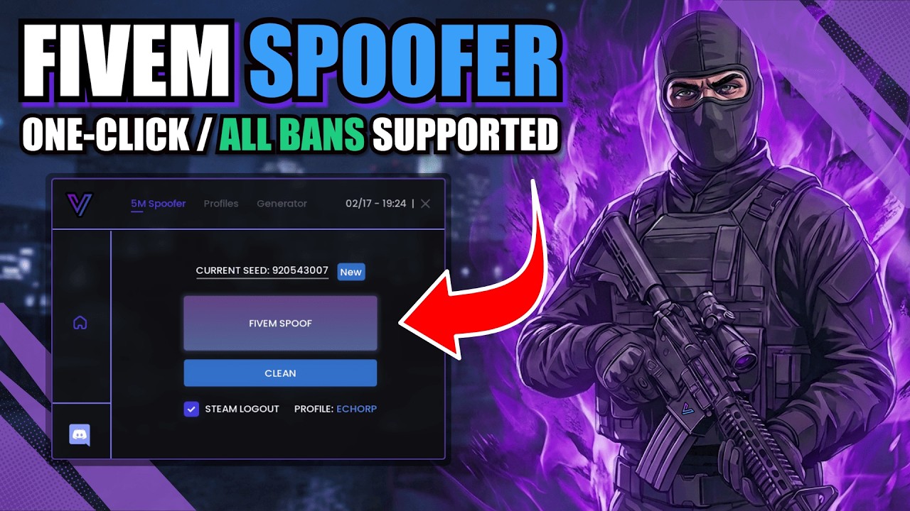 Разблокирован на Waveshield / Electron и Fiveguard | VERSE Fivem Spoofer (Echo + Ocean pass & Ant...