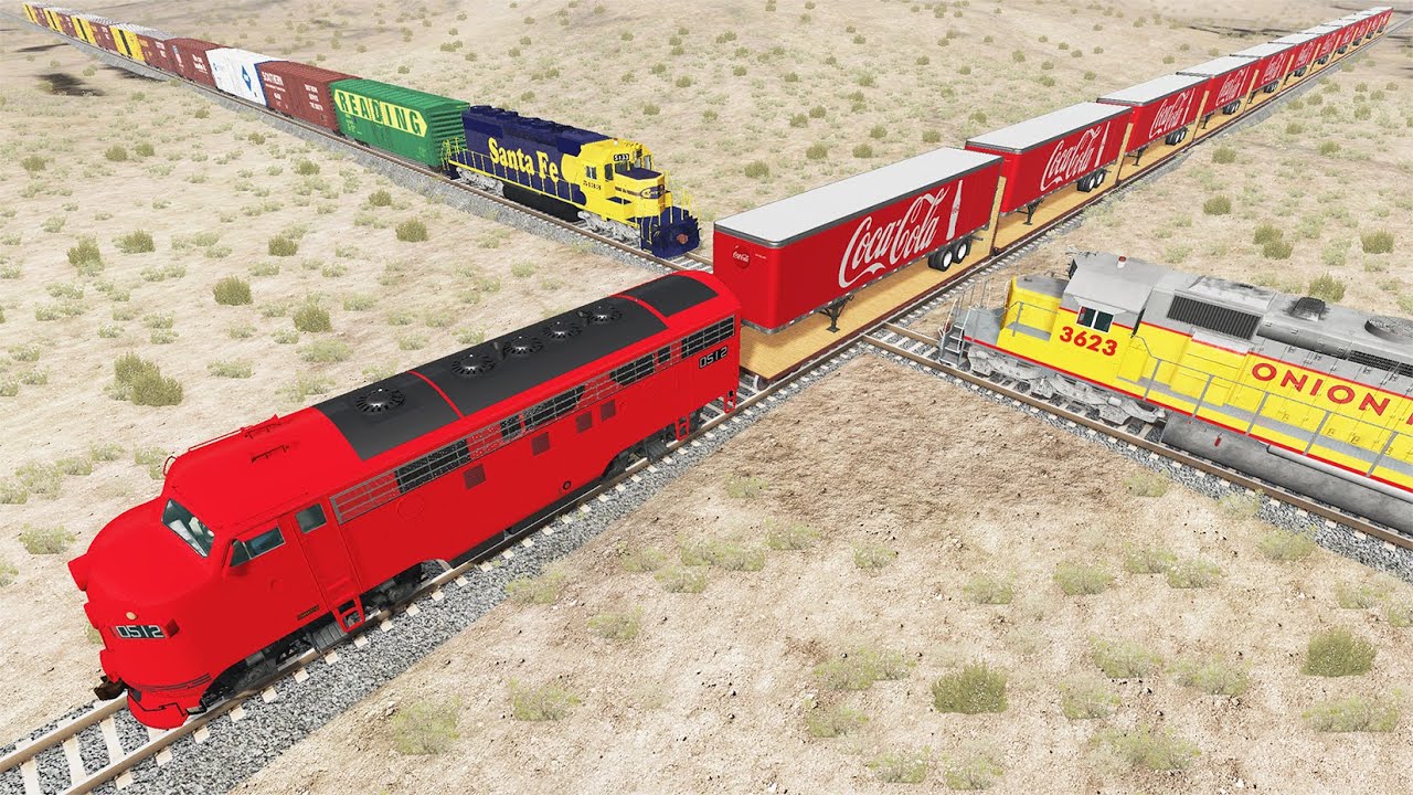 Realistic Train Crashes #7 - Beamng.Drive