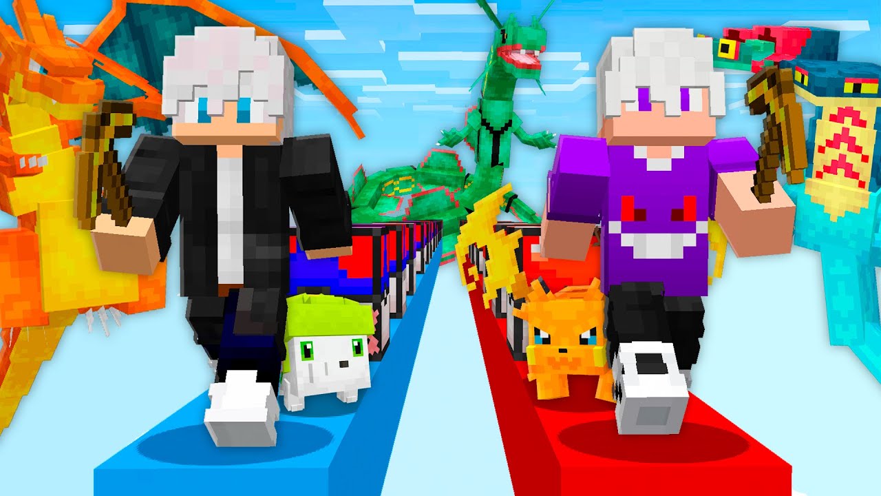 CORRIDA LUCKY BLOCK POKÉMON NO MINECRAFT COBBLEMON!