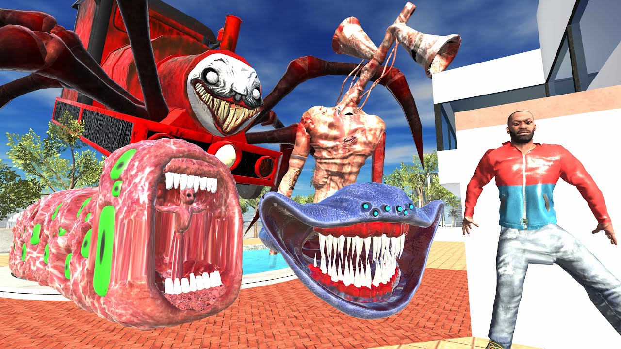 Franklin And Monsters Play Hide And Kill In Indian Bikes Driving 3D