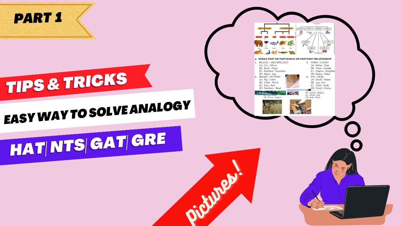 Analogy Relationship Beginners guide MCQs Practice for HAT| NTS| GAT| PTS| GRE - Part 1
