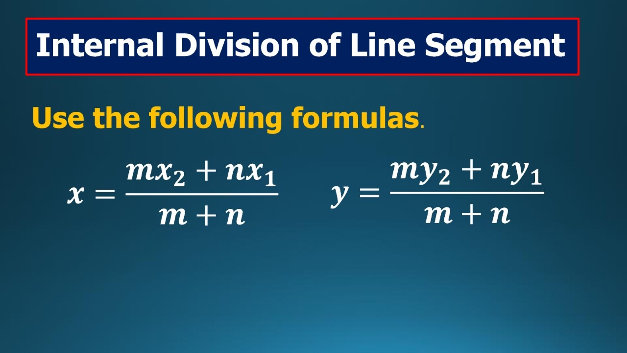 Internal Division of Line Segment | Geometry