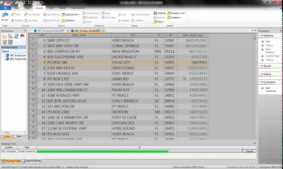 CaseWare IDEA Tutorials: Using Fuzzy Logic to Detect Matching Data