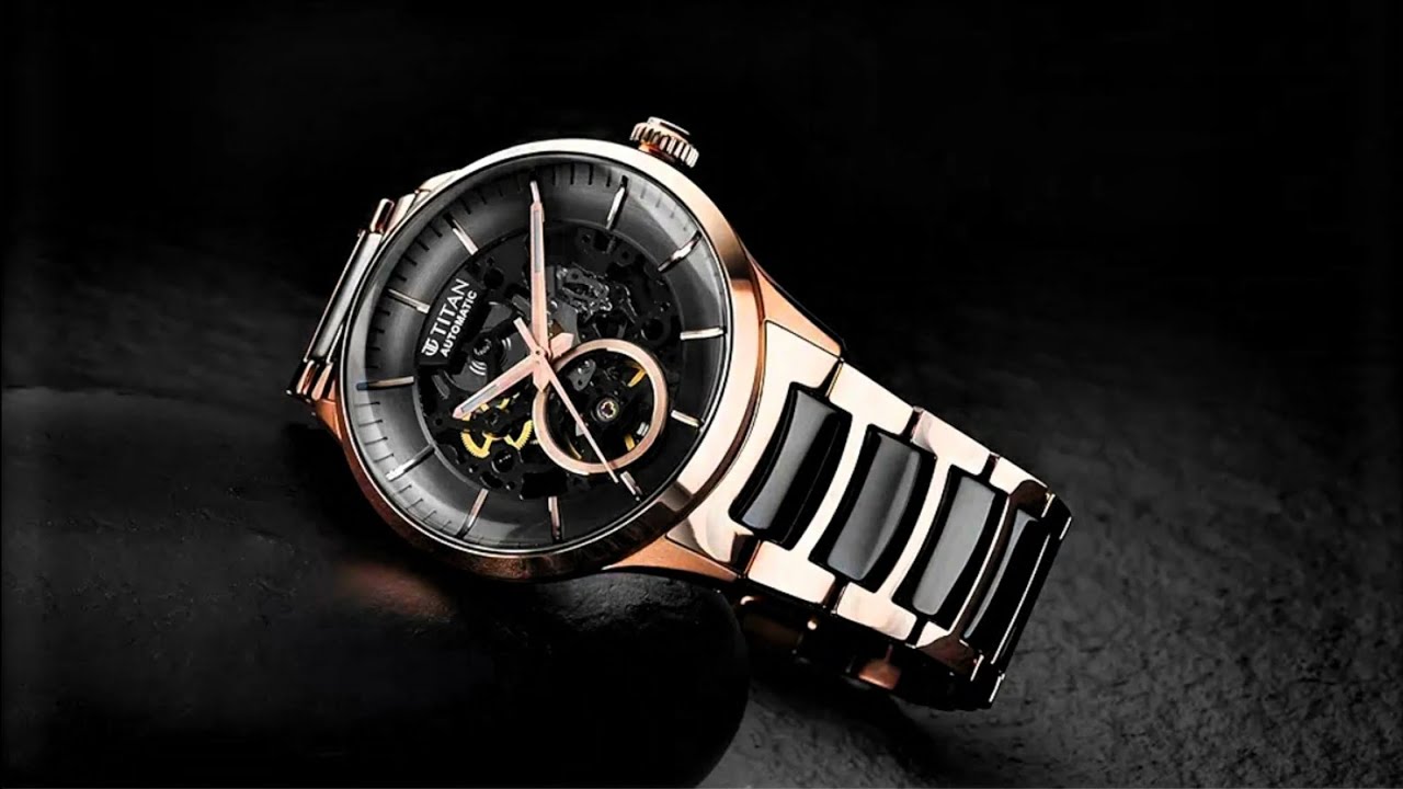 Titan Ceramic Fusion Automatic Black Dial Men's Watch