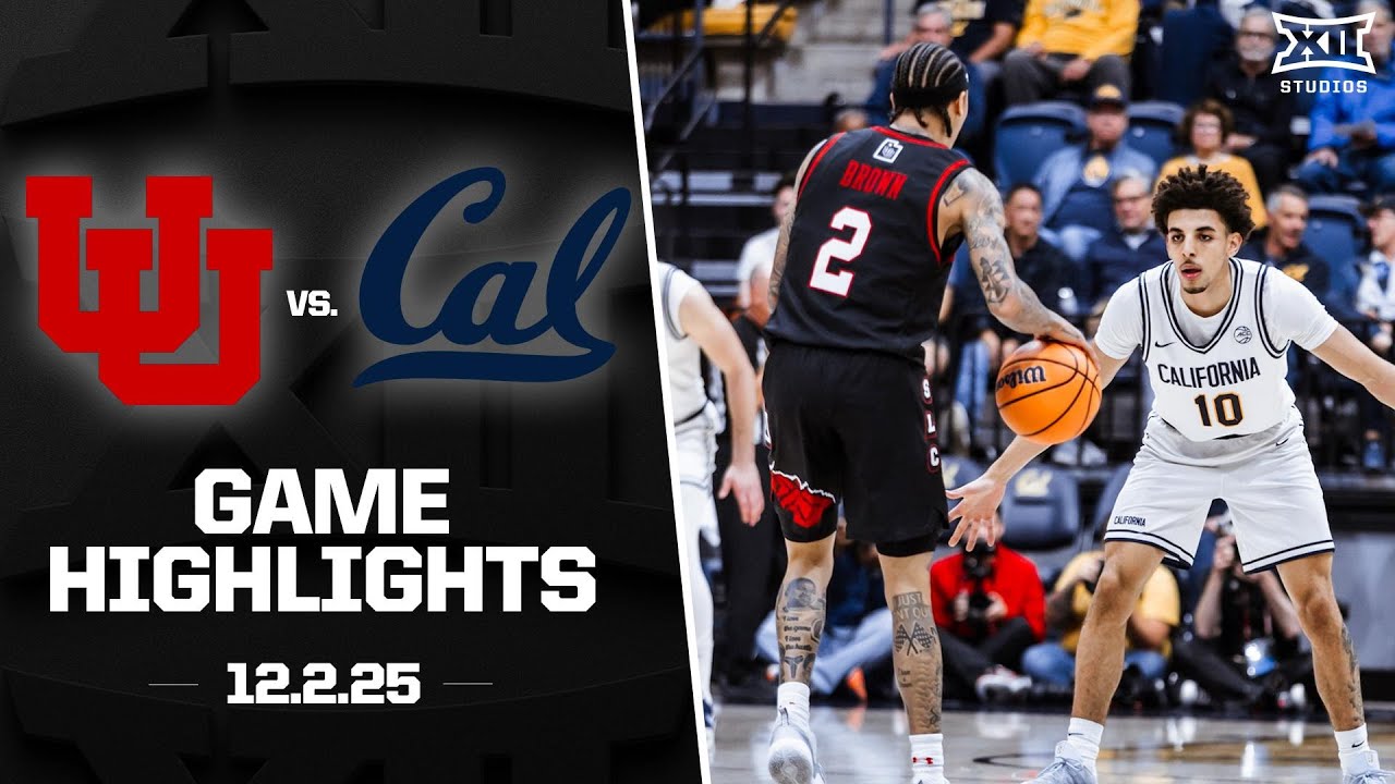 Utah vs. California Game Highlights | 2025-26 Big 12 Men&rsquo;s Basketball