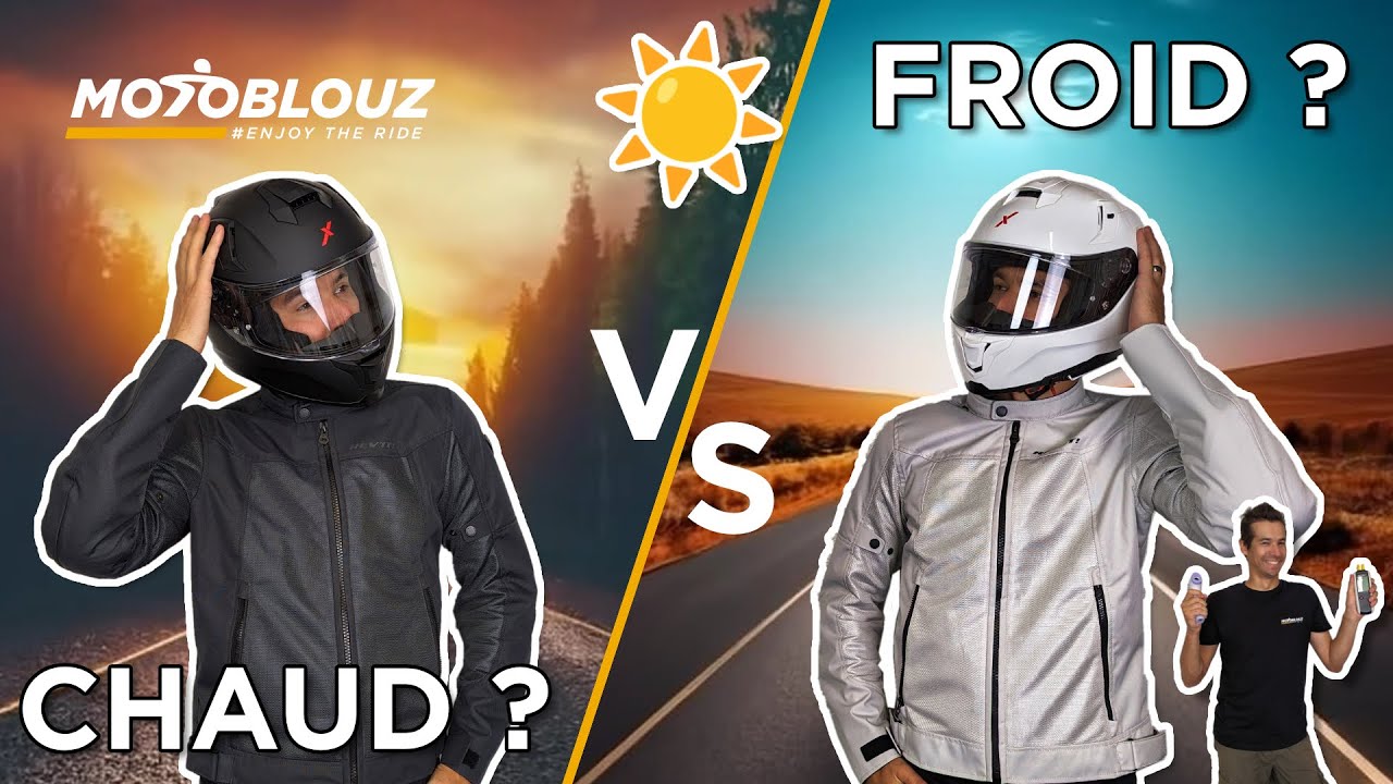 VRAIMENT moins chaud en BLANC ou en NOIR à moto ? La VÉRITÉ !