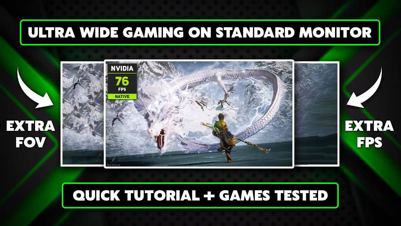 Ultra-Wide Gaming on Your Standard Monitor | Quick Tutorial + Games Tested!