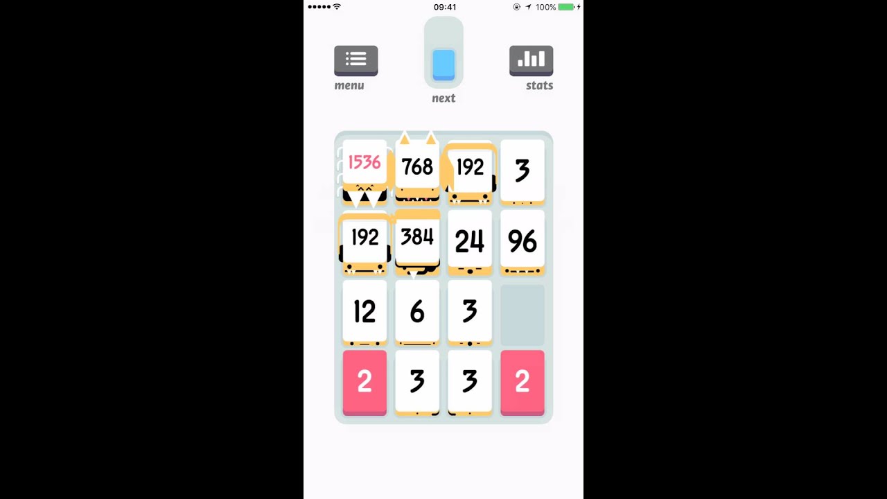 Threes! 3072 tile achieved, score 237,303