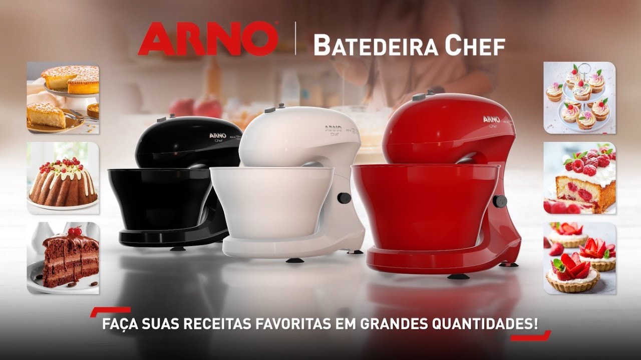 Batedeira Arno Chef - Design moderno e robusto para preparar deliciosas receitas
