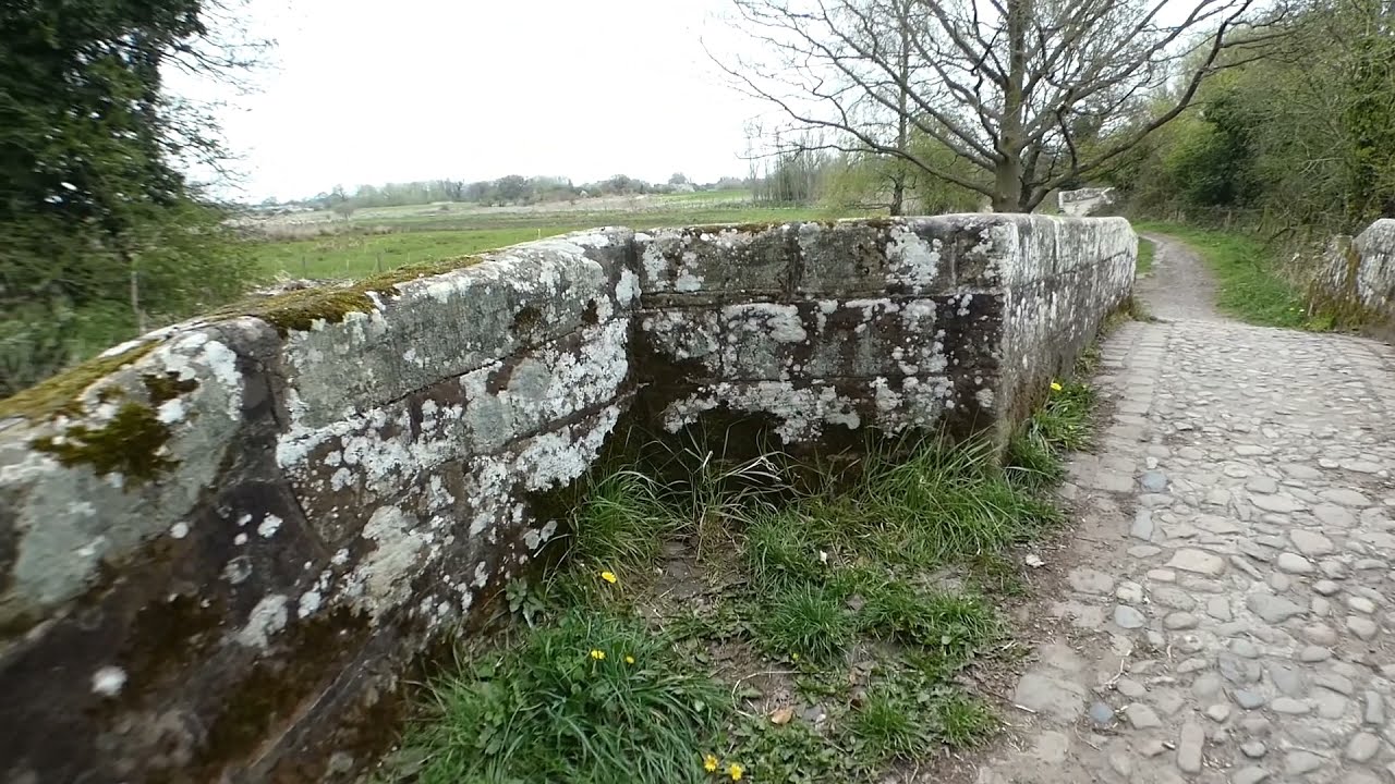 The charming medieval (known as 'Roman') packhorse bridges Hockenhull Platts Tarvin Cheshire England