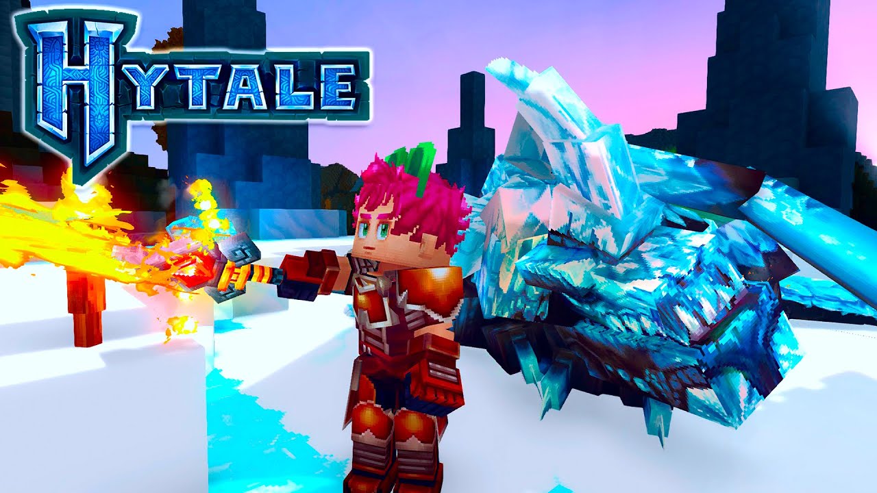 El DRAGON de HIELO & BASTÓN MÁGICO de FUEGO | Hytale