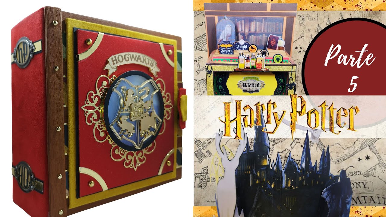 HARRY POTTER ALBUM POP UP /Parte 5 FINAL/ POP UP caja pociones y castillo HOGWARTS (página 7 y 8).