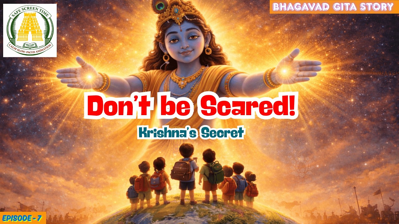 Be Brave Like Arjuna! | Krishna Teaches Courage in Adversity | Bhagavad Gita Story for Kids