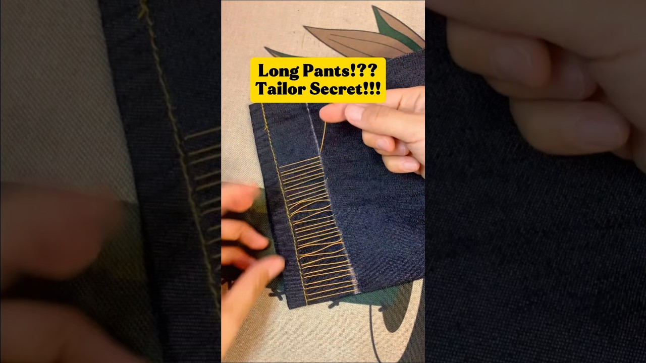 How to Fix Long Sleeves & Pants with One Invisible Stitch Trickat Home #shorts #sewing #diyfashion
