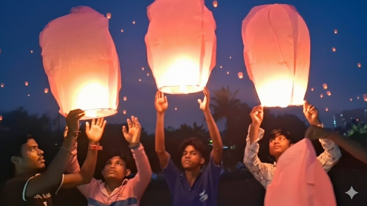   ଆକାଶ ଦୀପ / Diwali celebration 2025