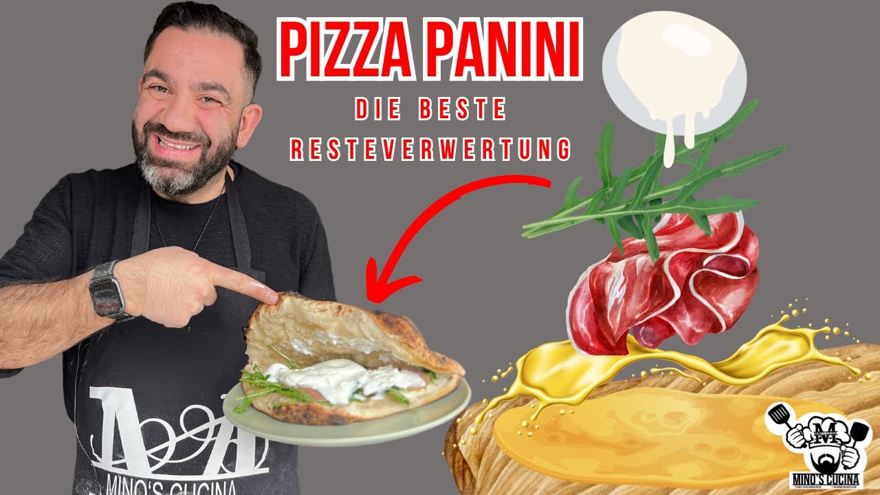 Pizza PANINI-Sandwich aus Pizzateig