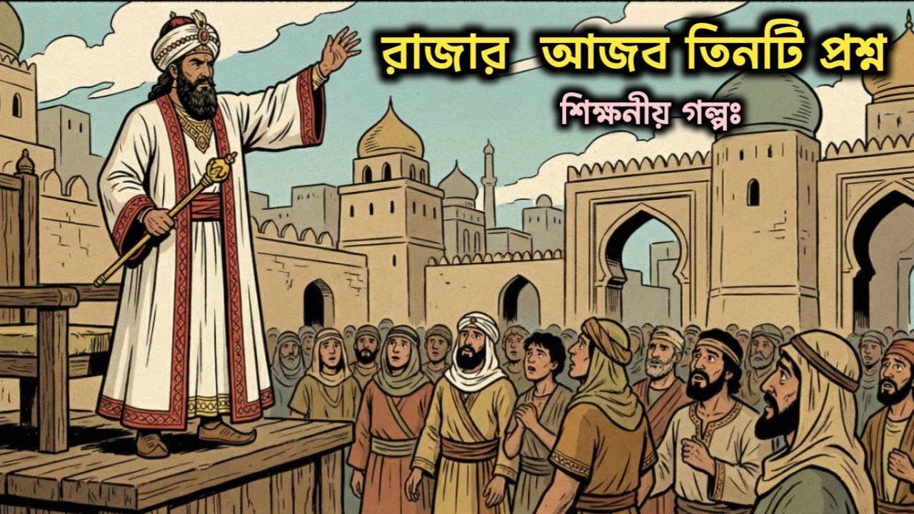 রাজার আজব তিনটি প্রশ্ন। যে প্রশ্নের জন্য রাজা রাজত্ব ছেড়ে দিতে প্রস্তুত। শিক্ষনীয় গল্প। 