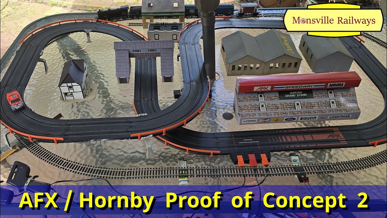 AFX / Hornby Swamp Layout, HO Racing & OO Model Railway Concept Layout. Part 03.