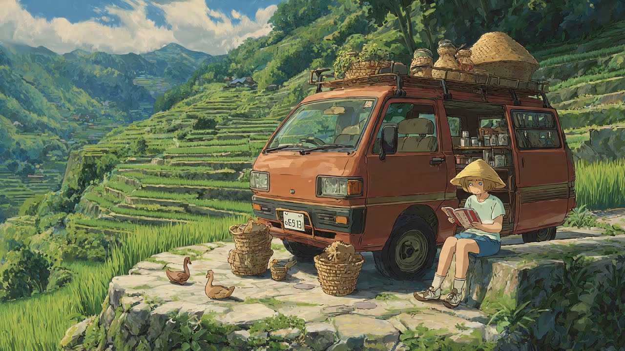 🚐 Starry Night Lo-fi Van | Nonstop Roadtrip Chill Mix | Relax, Study, Sleep