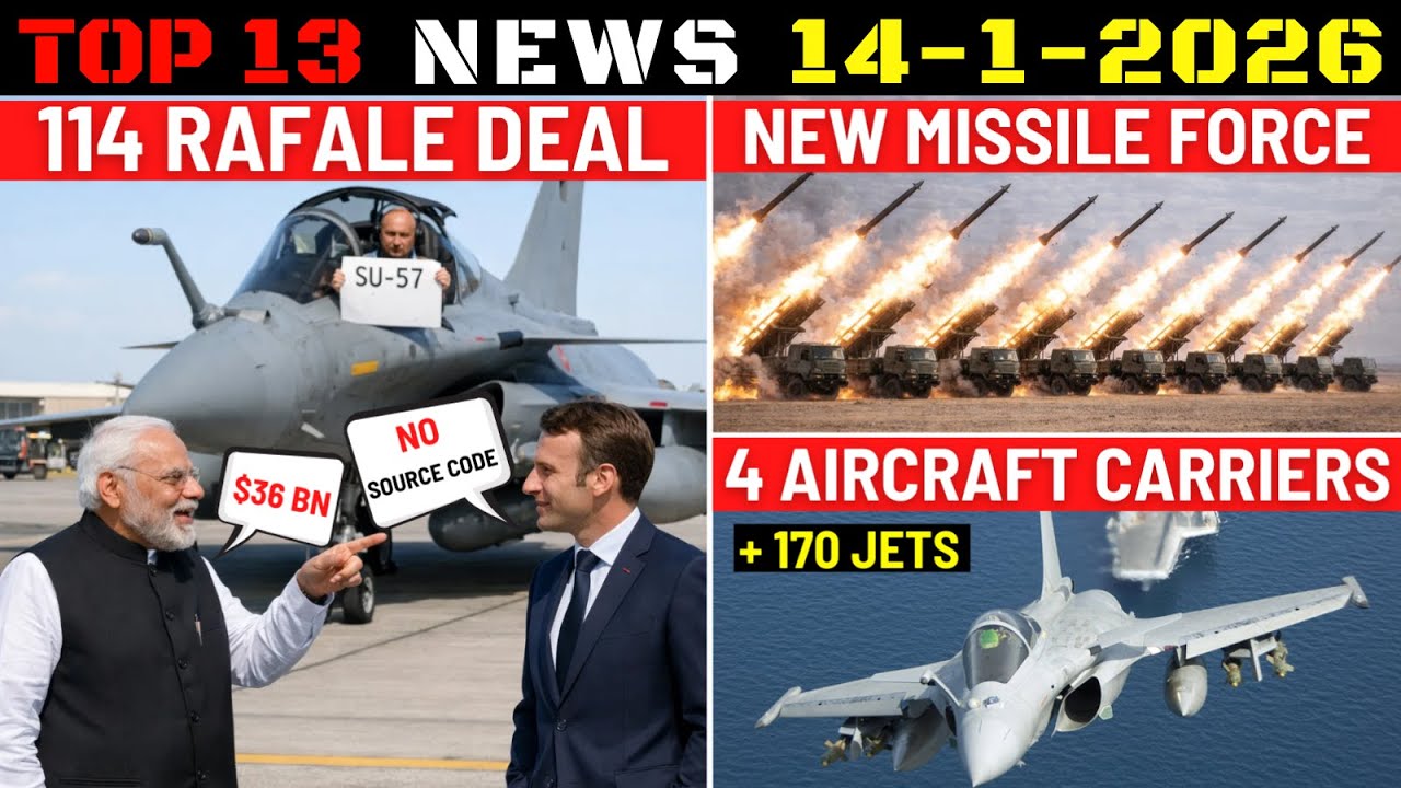 Indian Defence Updates : $36 Bn Rafale Deal,New Missile Force,4 Aircraft Carriers,Sheshnag-20 Drone