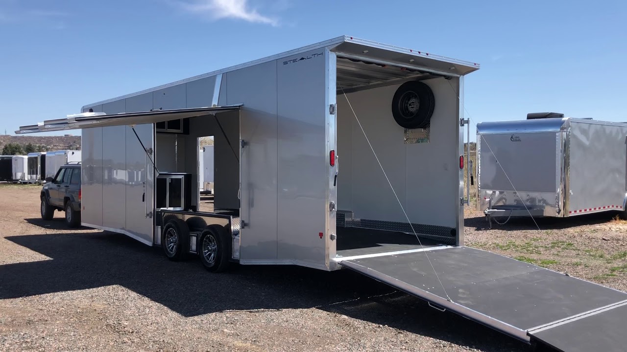 8.5x28 Stealth All Aluminum Cargo Trailer wtih removable interior fender