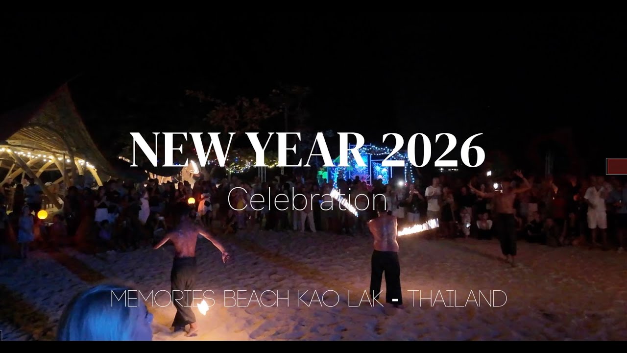 New Year 2026 celebration, Memories Beach, Kao Lak:Thailand