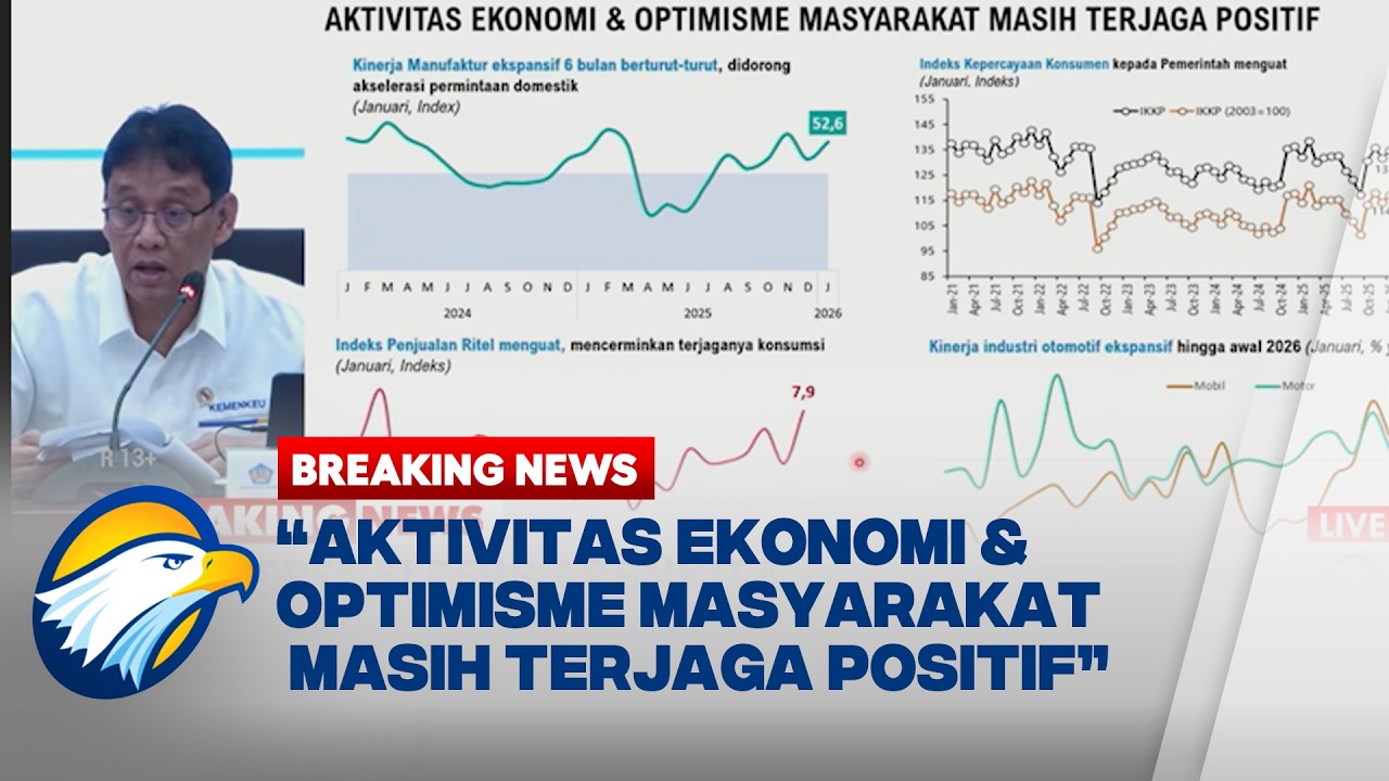 BREAKING NEWS - Menkeu Purbaya: Aktivitas Ekonomi & Optimisme Masyarakat Masih Terjaga Positif