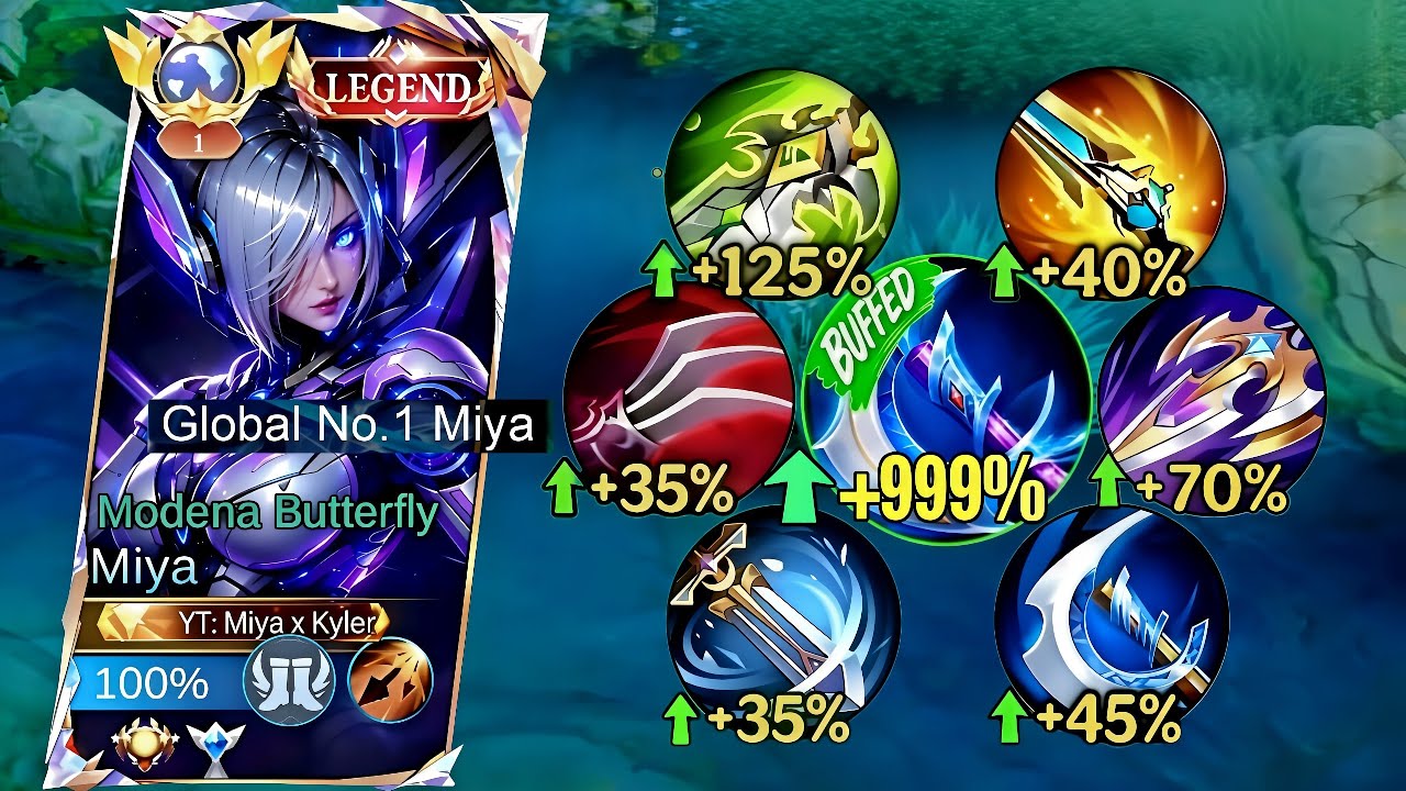 BUFFED MIYA WTFF FULL CRITICAL DAMAGE BUILD!💀 (+999% TRUE DAMAGE BUILD 2026!..) - MLBB🔥