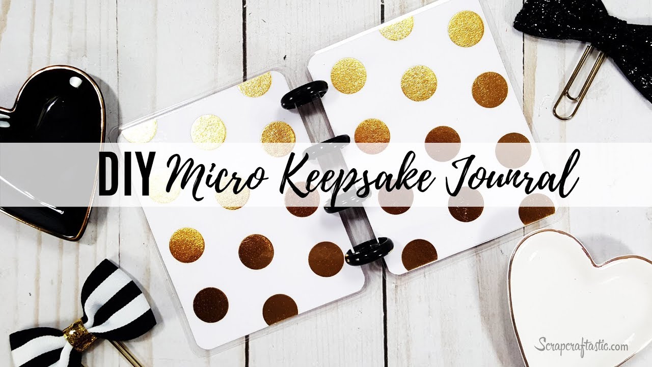 How To Make a DIY Micro Size Disc Bound Keepsake Journal or Notebook | Scrapcraftastic