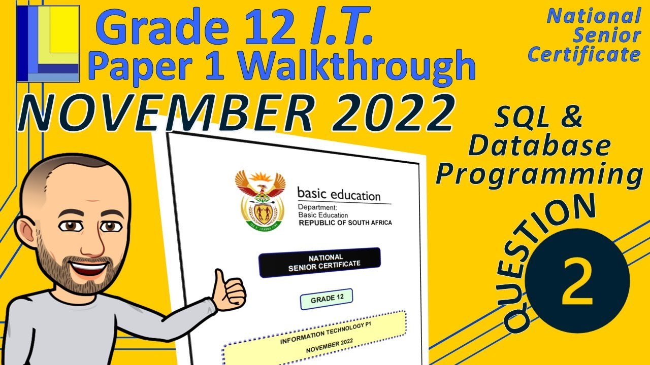 Information Technology | Grade 12 | Paper 1 November 2022 | Question 2