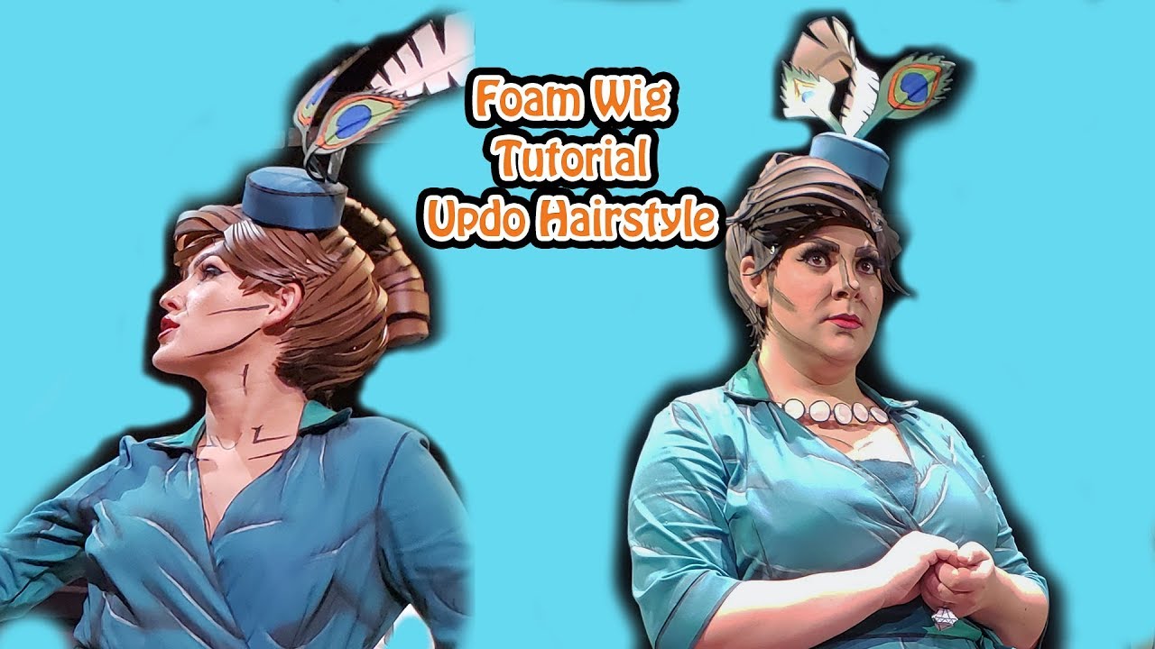 Foam Wig Tutorial- Updo Hairstyle | Borderlands Inspired