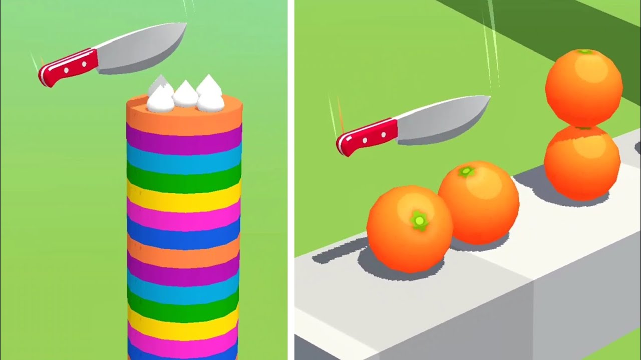 Slice It All Gameplay! Satisfying and Relaxing ASMR Slicing Video