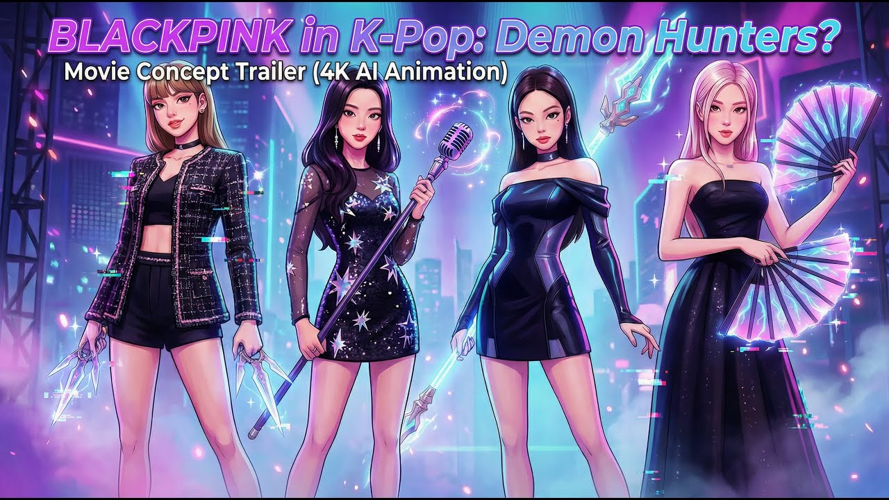 BLACKPINK in K-Pop: Demon Hunters? Movie Concept Trailer (AI Animation)